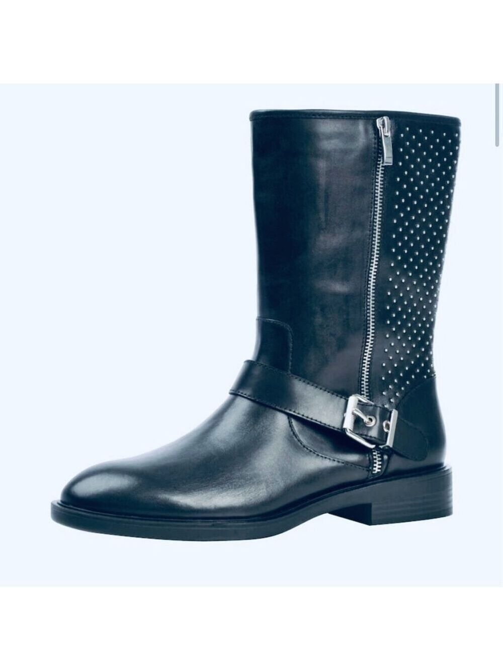 Steve Madden New in The Box Zain Studded Black Leather Boots - Picture 1 of 4